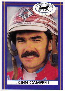 1991 Harness Heroes #27 John Campbell Front